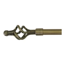 Cage Extendable Antique Brass Curtain Pole - 0.7-1.2m