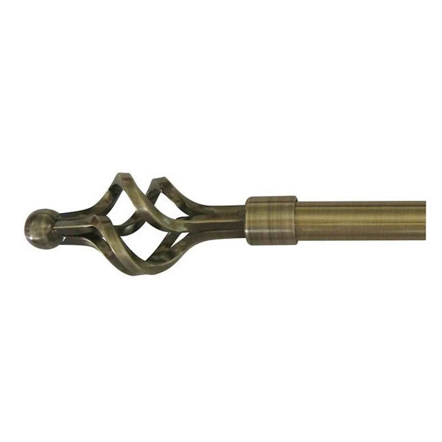 Cage Extendable Antique Brass Curtain Pole - 0.7-1.2m 1 Cage Extendable Antique Brass Curtain Pole - 0.7-1.2m