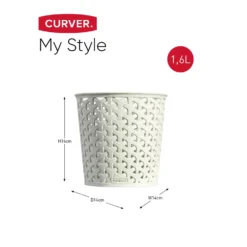 Curver My Style Large Round Plastic Storage Organiser - Vintage White - 1.6L 13 Curver My Style Large Round Plastic Storage Organiser - Vintage White - 1.6L -Curver Shop 12806190 1114832992396971