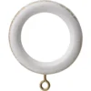 Vintage Effect 28mm White Curtain Rings 6 Pack