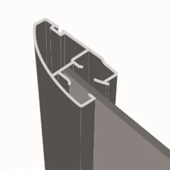 Ellipse Sliding Wardrobe Door 4 Panel Mirror With Aluminium Frame (W)762mm -Curver Shop 12806907 5324843067973057