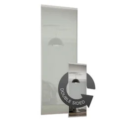 Duo Sliding Wardrobe Door Arctic White Glass / Mirror With Aluminium Frame (W)610mm