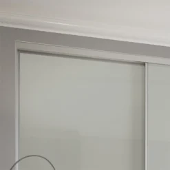 Duo Sliding Wardrobe Door Arctic White Glass With Aluminium Frame (W)762mm 7 Duo Sliding Wardrobe Door Arctic White Glass With Aluminium Frame (W)762mm -Curver Shop 12807028 3184843069495359