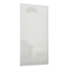 Loft Sliding Wardrobe Door Arctic White Glass With Silver Frame (W)914mm