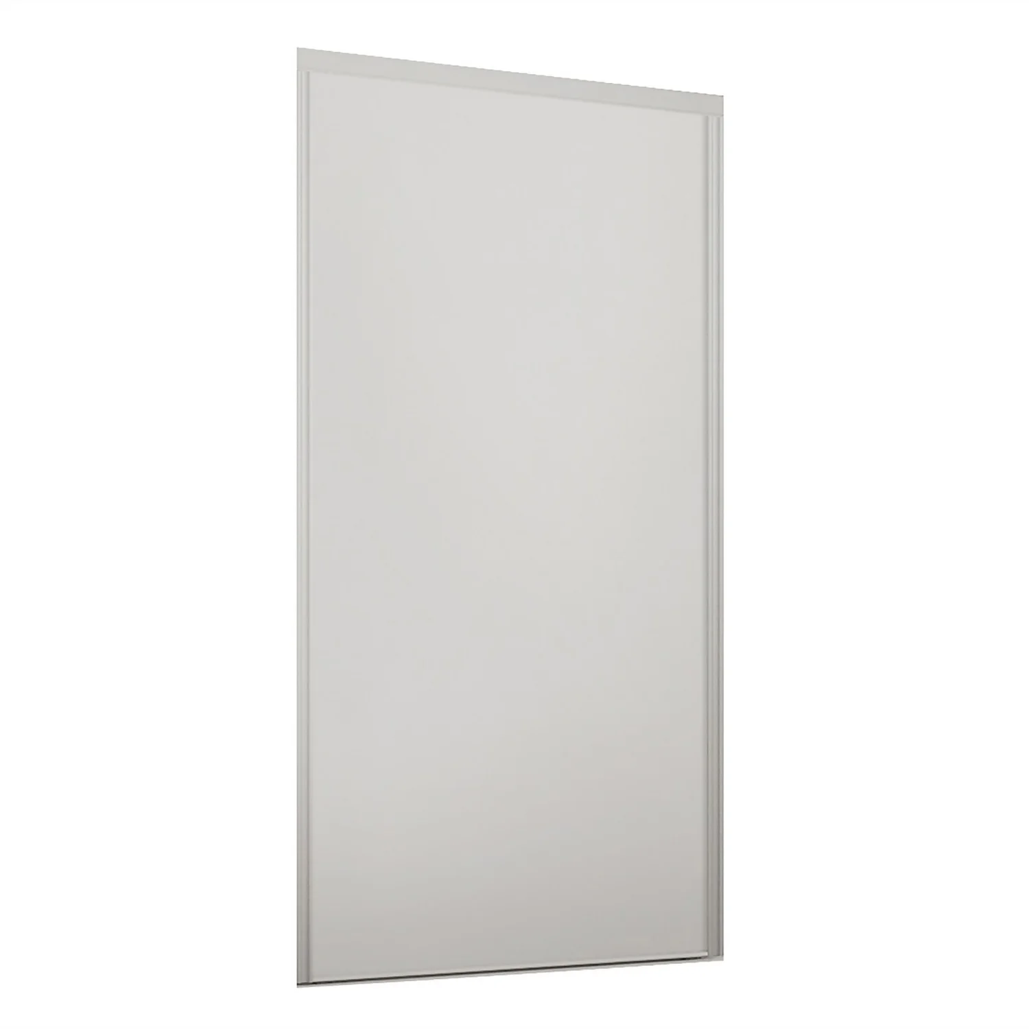 Loft Sliding Wardrobe Door White Panel With White Wood Effect Frame (W)762mm 1 Loft Sliding Wardrobe Door White Panel With White Wood Effect Frame (W)762mm