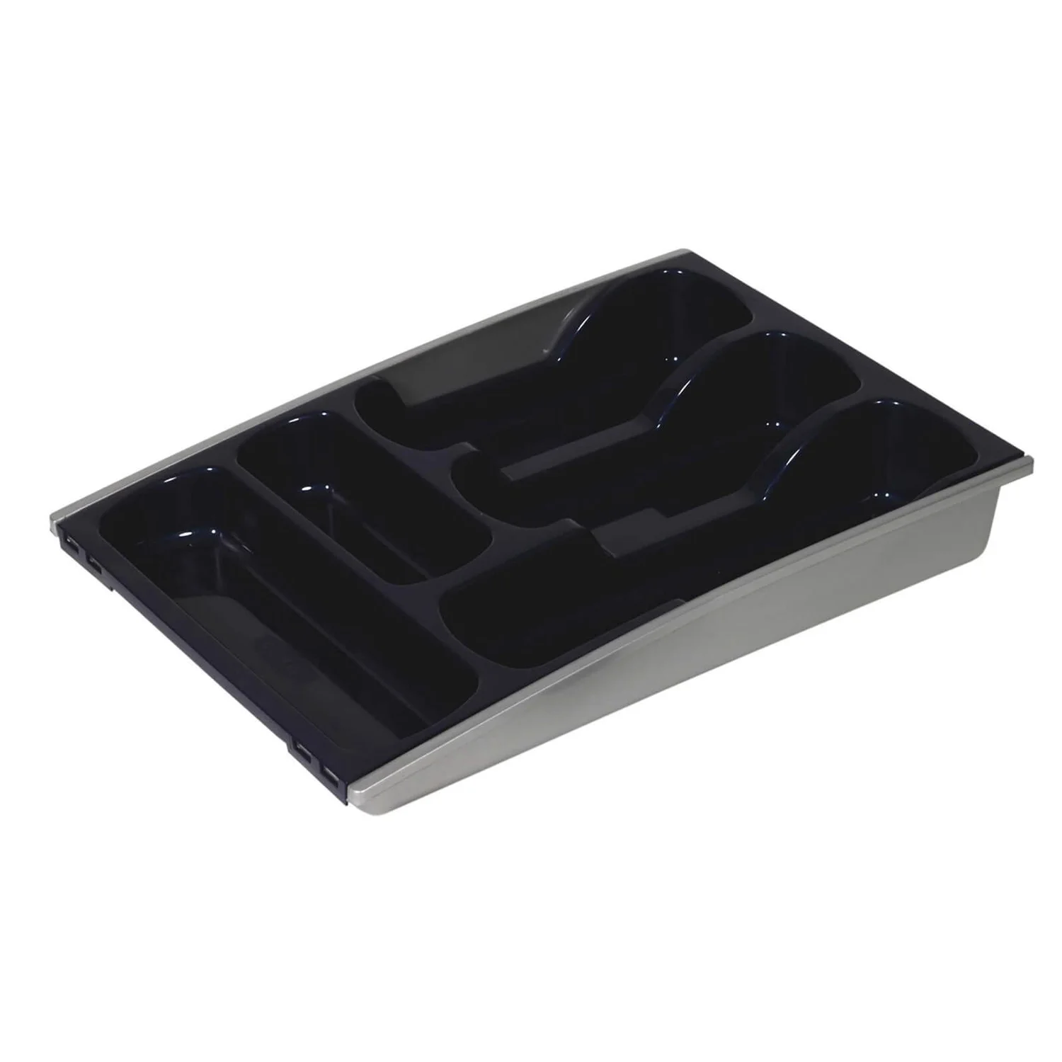 Curver Urban Plastic Expandable Cutlery Tray - Black 2 Curver Urban Plastic Expandable Cutlery Tray - Black - Image 2