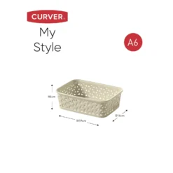 Curver My Style A6 Rectangular Plastic Storage Organiser - Vintage White -Curver Shop 12807791 1084833169267404