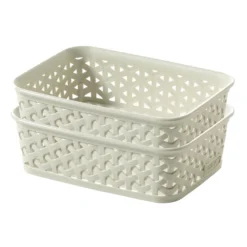 Curver My Style A6 Rectangular Plastic Storage Organiser - Vintage White -Curver Shop 12807791 7044833168983943