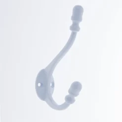 Antique Deco Hook - White