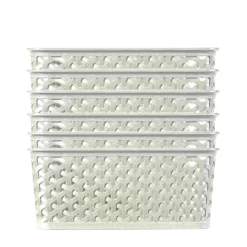 Curver My Style Medium Rectangular Plastic Storage Basket - Vintage White - 13L -Curver Shop 12809476 1414833219000345