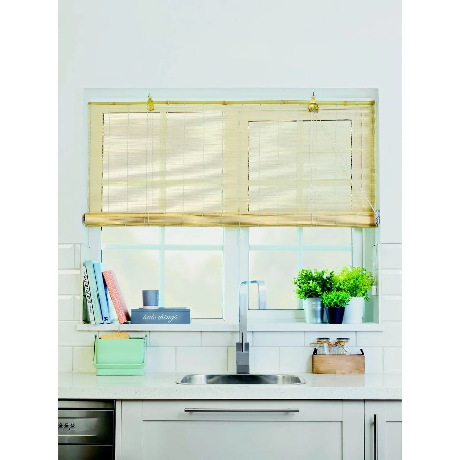 Natural Bamboo Roller Blind - 120cm 1 Natural Bamboo Roller Blind - 120cm