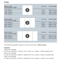 Linear Sliding Wardrobe Door 3 Panel Arctic White Glass With Silver Frame (W)610mm -Curver Shop 12811751 8624993323315864