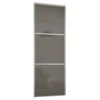 Linear Sliding Wardrobe Door 3 Panel Cappuccino Glass With Silver Frame (W)762mm