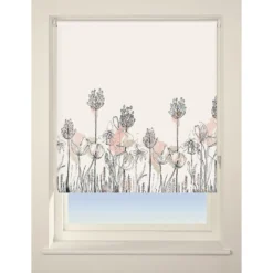 Floral Border Roller Blind - 90cm