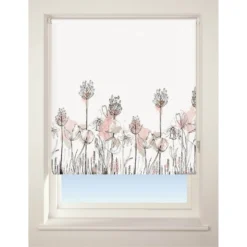 Floral Border Roller Blind - 60cm