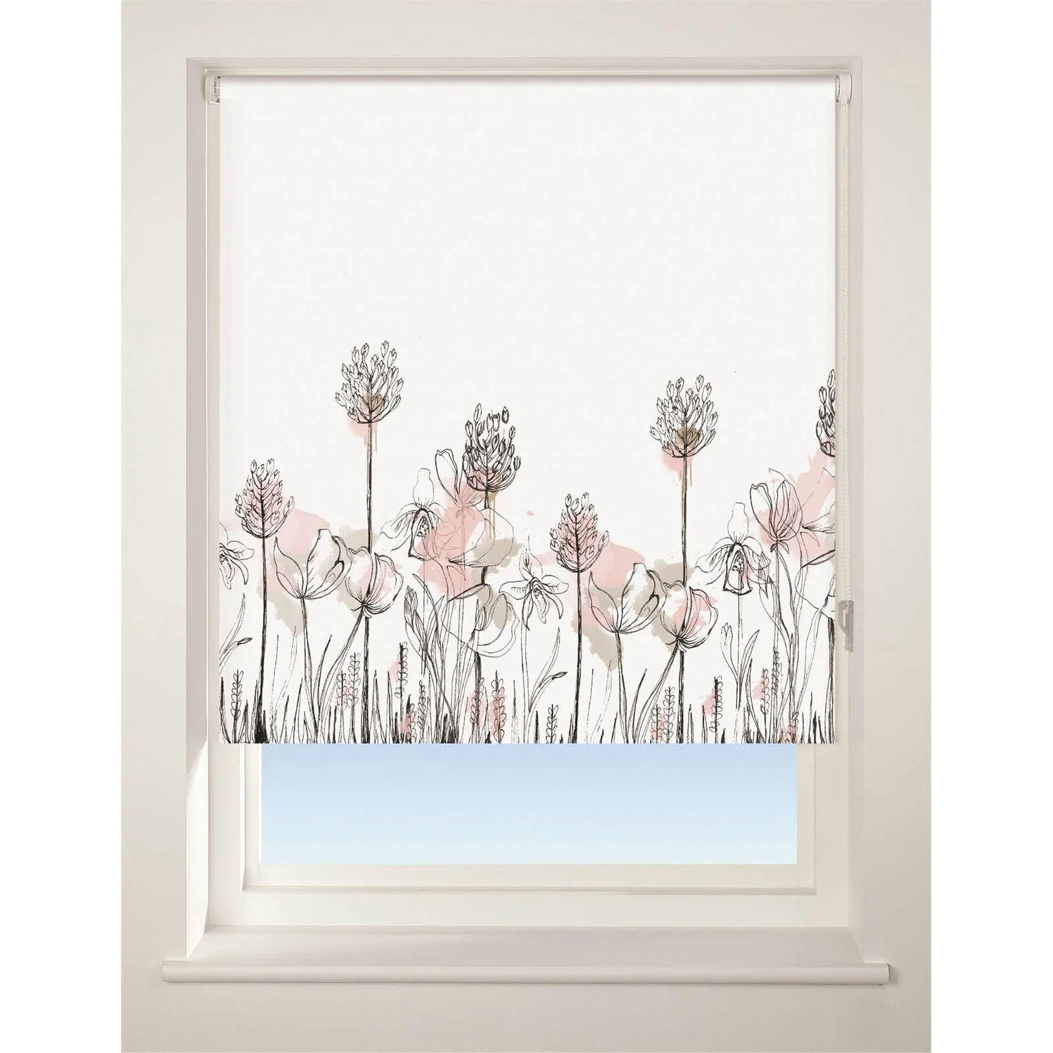 Floral Border Roller Blind - 60cm 1 Floral Border Roller Blind - 60cm