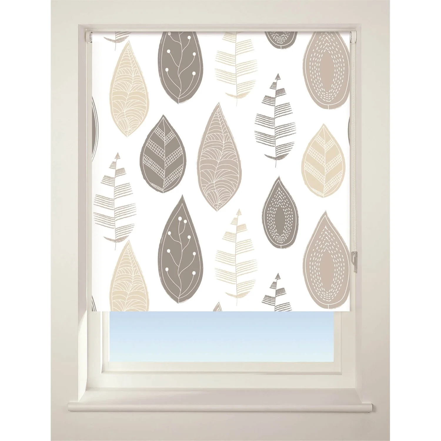 Leaf Roller Blind - 90cm - Neutral 1 Leaf Roller Blind - 90cm - Neutral