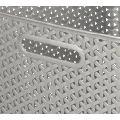 Curver My Style Large Rectangular Plastic Storage Basket - Grey - 18L -Curver Shop 12814518 1804832988746814