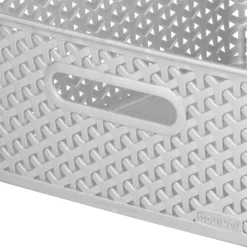 Curver My Style Medium Rectangular Plastic Storage Basket - Grey - 13L -Curver Shop 12814522 1584832986681644