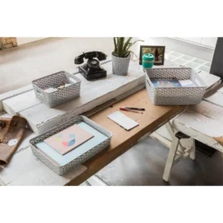 Curver My Style Medium Rectangular Plastic Storage Basket - Grey - 13L -Curver Shop 12814522 1834832986589133