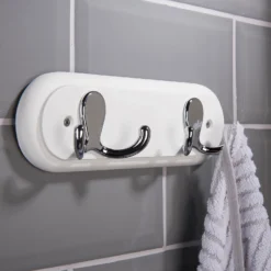 None White Hook Rail - Polished Chrome - 2 Hooks 6 None White Hook Rail - Polished Chrome - 2 Hooks -Curver Shop 12815090 1434846183241085