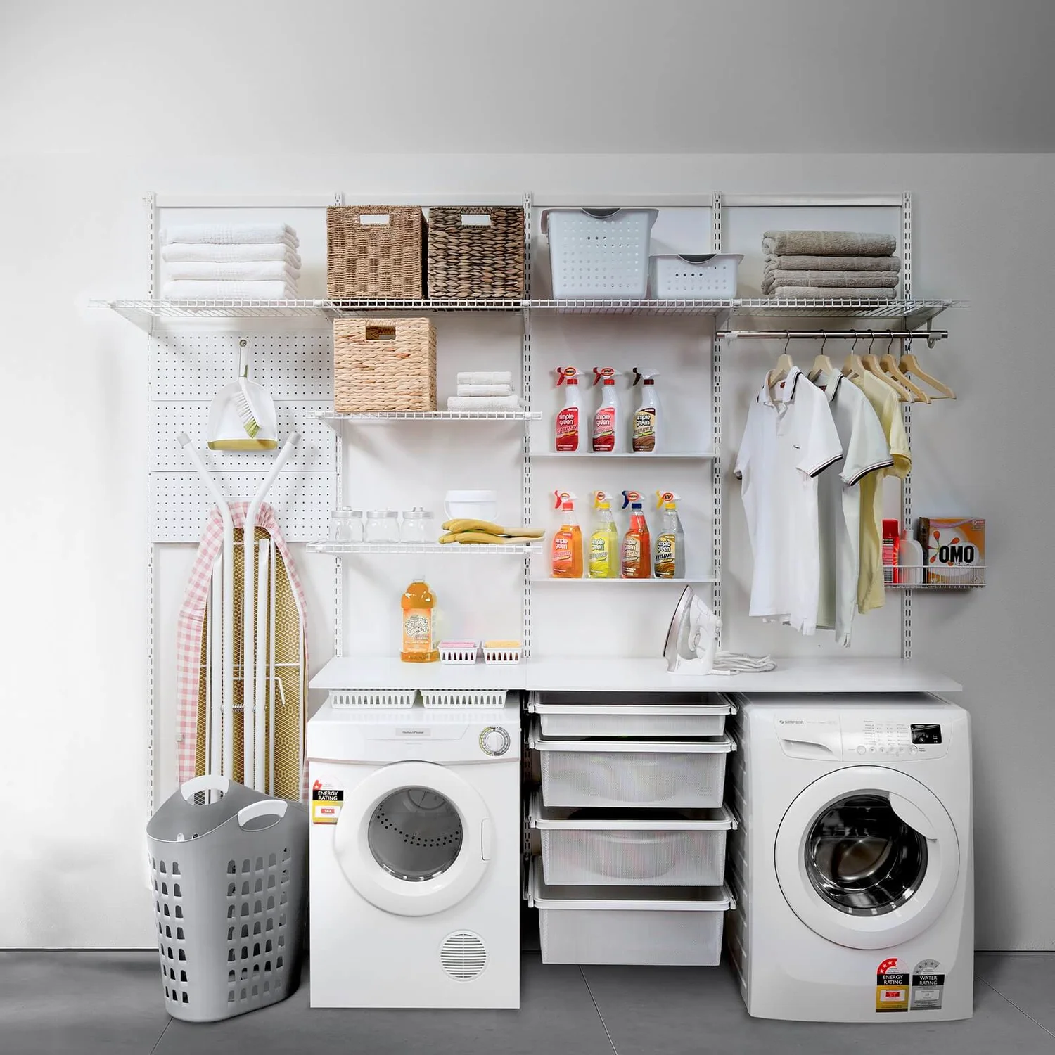 None Double Slot Upright - White -1206mm 3 None Double Slot Upright - White -1206mm - Image 3