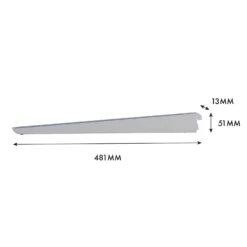 None Double Slot Bracket - White -470mm -Curver Shop 12815736 1915052927602607