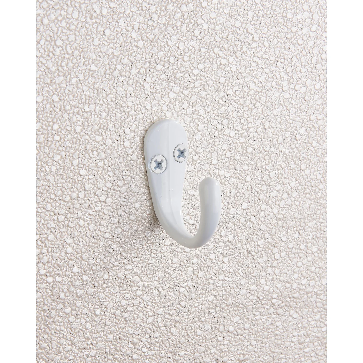 Basic Single Robe Hook - White 2 Basic Single Robe Hook - White - Image 2