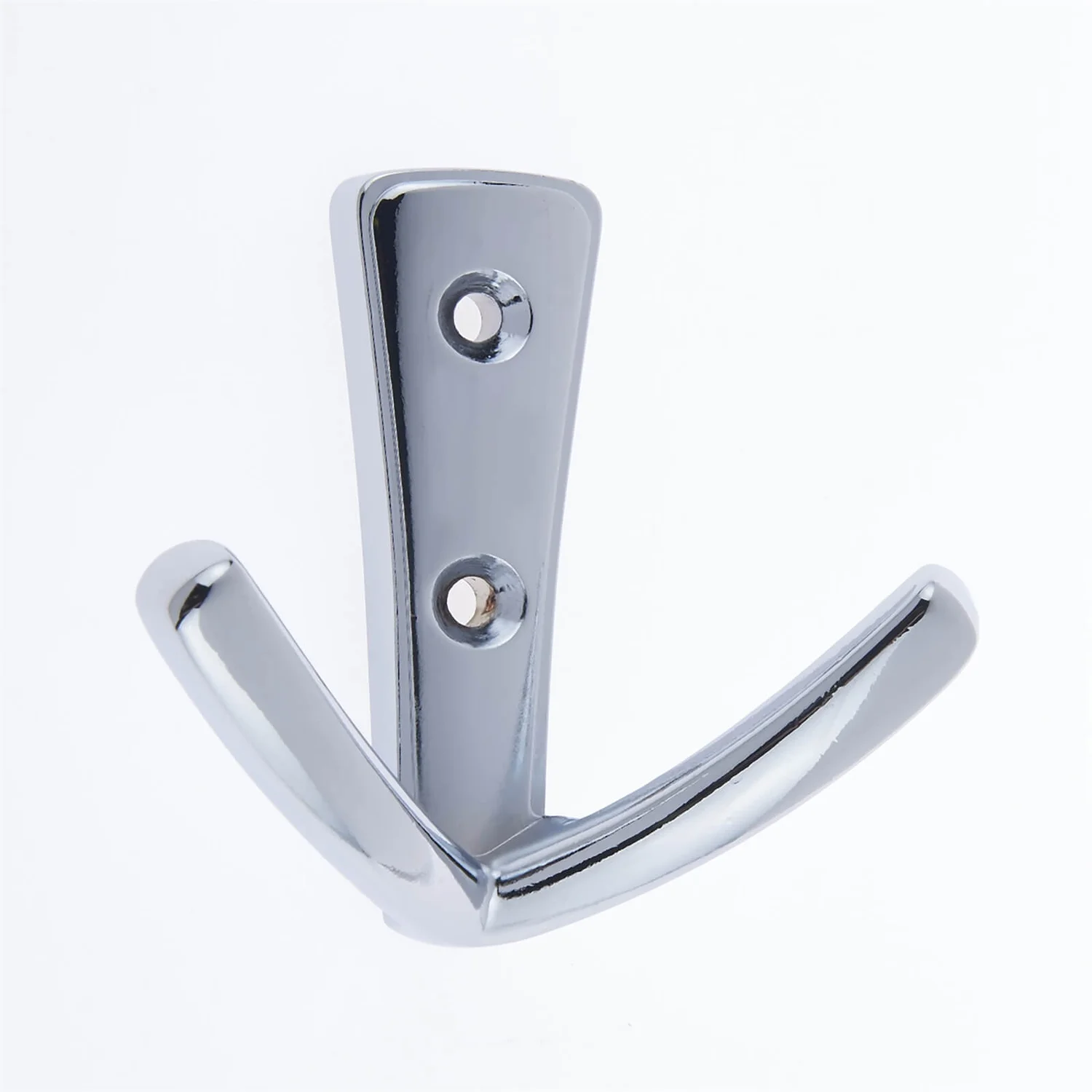 Modern Twin Hook - Chrome 1 Modern Twin Hook - Chrome