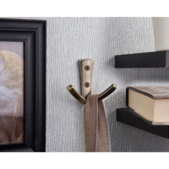 Modern Twin Hook - Antique Brass -Curver Shop 12817376 1354995165172173