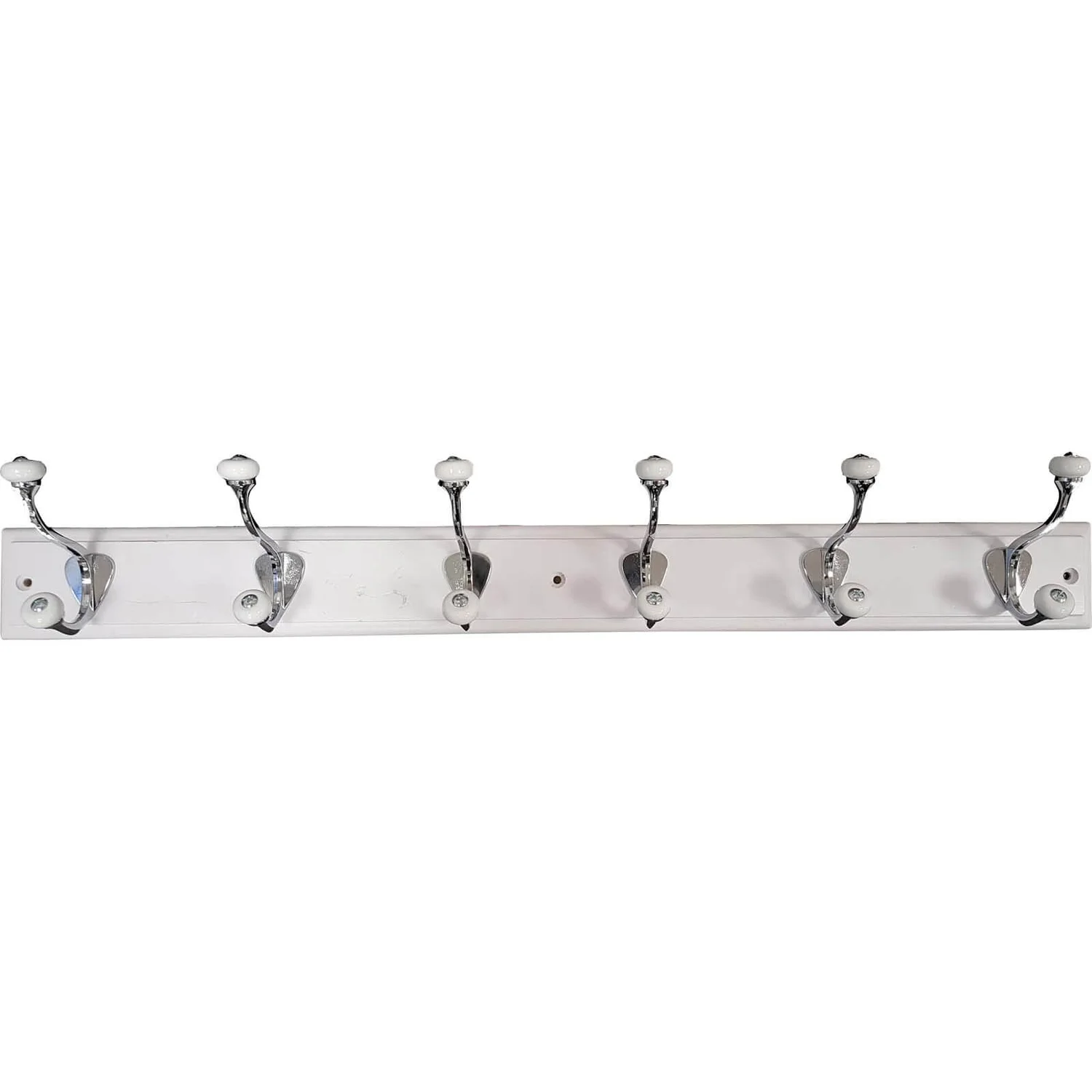 6 Porcelain Tipped Hat And Coat Hooks On White Board 1 6 Porcelain Tipped Hat And Coat Hooks On White Board