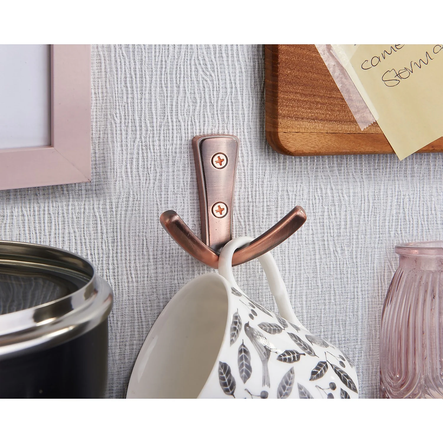 Modern Twin Hook - Antique Copper 3 Modern Twin Hook - Antique Copper - Image 3