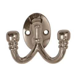 Ball End Double Robe Hook - Chrome