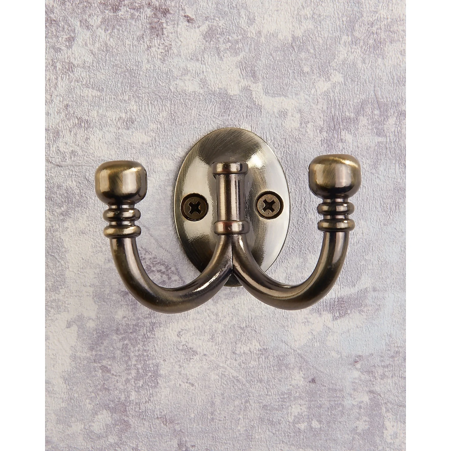 Ball End Double Robe Hook - Antique Brass 2 Ball End Double Robe Hook - Antique Brass - Image 2