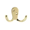 Basic Double Robe Hook - Polished Brass