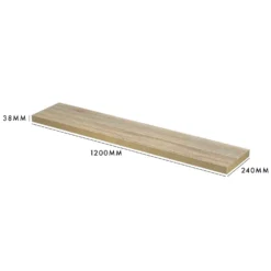 Floating Shelf - Sanoma Oak - 1200 X 240 X 38mm 7 Floating Shelf - Sanoma Oak - 1200 X 240 X 38mm -Curver Shop 12817803 2214964085530238