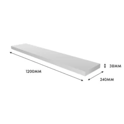Floating Shelf - White Gloss - 1200 X 240 X 38mm 9 Floating Shelf - White Gloss - 1200 X 240 X 38mm -Curver Shop 12817808 2084976219312907