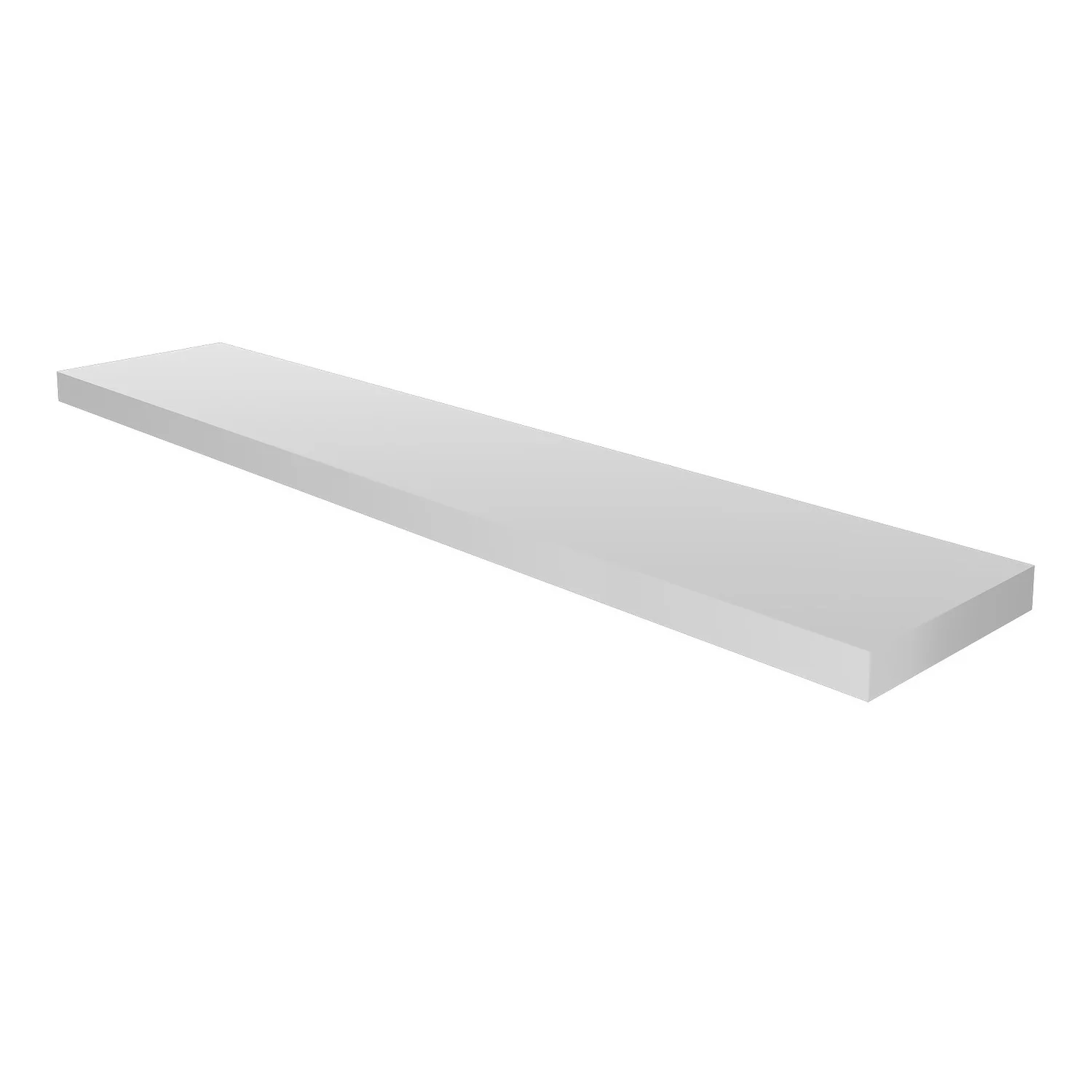 Floating Shelf - White Gloss - 1200 X 240 X 38mm 1 Floating Shelf - White Gloss - 1200 X 240 X 38mm