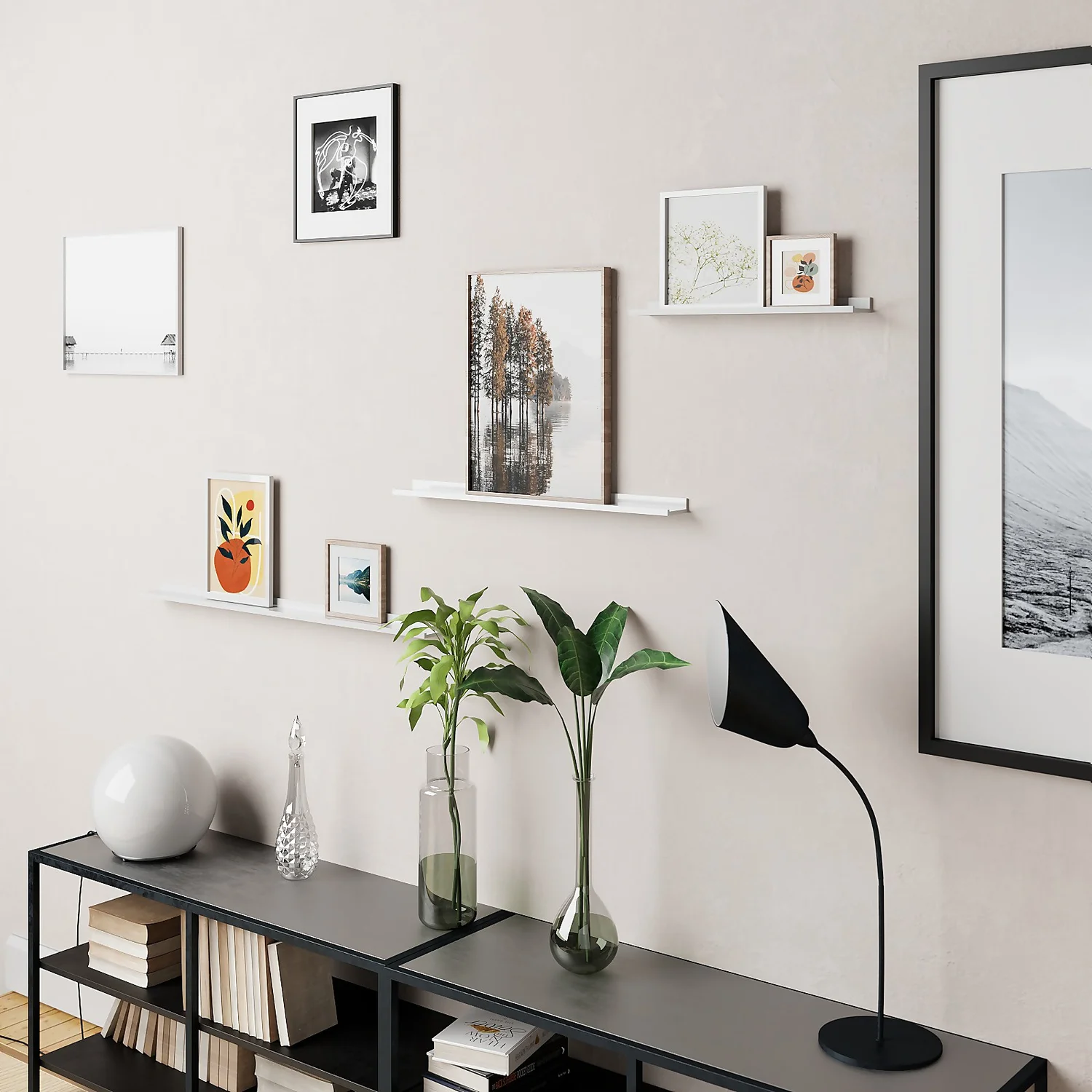 Flexi Storage Decorative Shelving Photo Shelf - White Matt - 600x35x100mm 2 Flexi Storage Decorative Shelving Photo Shelf - White Matt - 600x35x100mm - Image 2