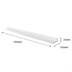 Flexi Storage Decorative Shelving Photo Shelf - White Matt - 900x35x100mm 7 Flexi Storage Decorative Shelving Photo Shelf - White Matt - 900x35x100mm -Curver Shop 12817971 5514991763960201
