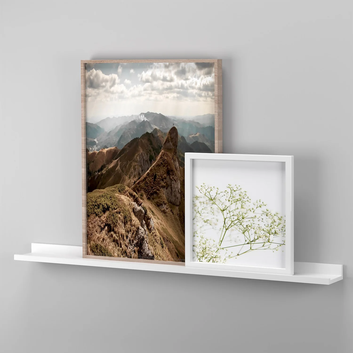 Flexi Storage Decorative Shelving Photo Shelf - White Matt - 900x35x100mm 3 Flexi Storage Decorative Shelving Photo Shelf - White Matt - 900x35x100mm - Image 3