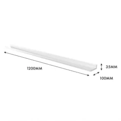 Flexi Storage Decorative Shelving Photo Shelf - White Matt - 1200x35x100mm -Curver Shop 12817978 7674976461973001