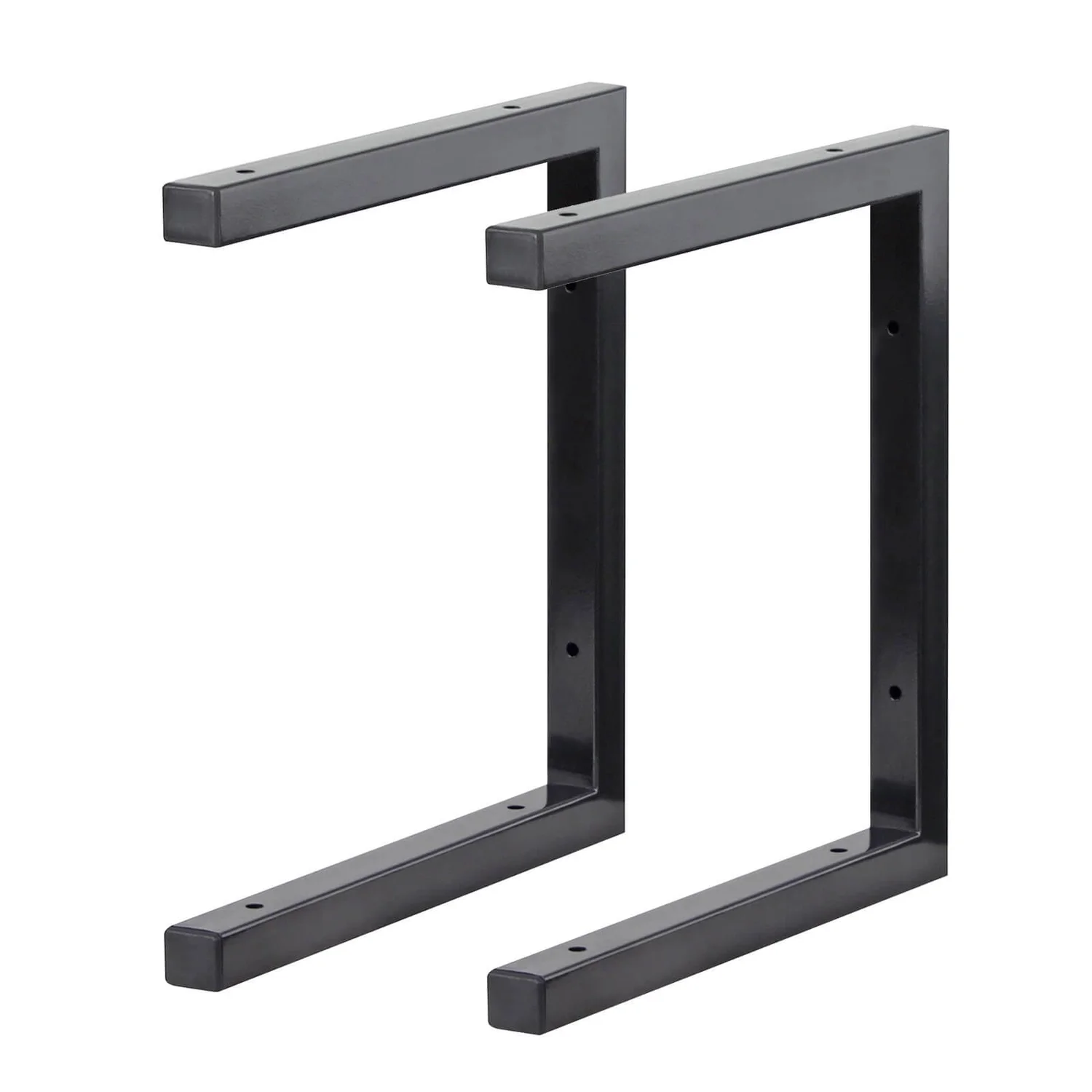 None Double U Shelf Bracket - Black - 330x300mm 1 None Double U Shelf Bracket - Black - 330x300mm
