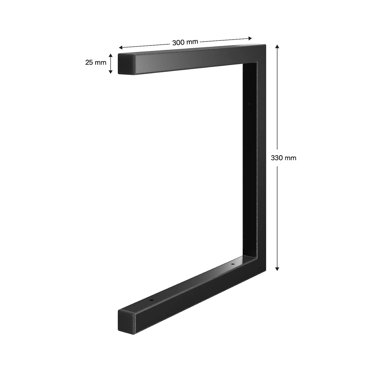 None Double U Shelf Bracket - Black - 330x300mm 6 None Double U Shelf Bracket - Black - 330x300mm - Image 6