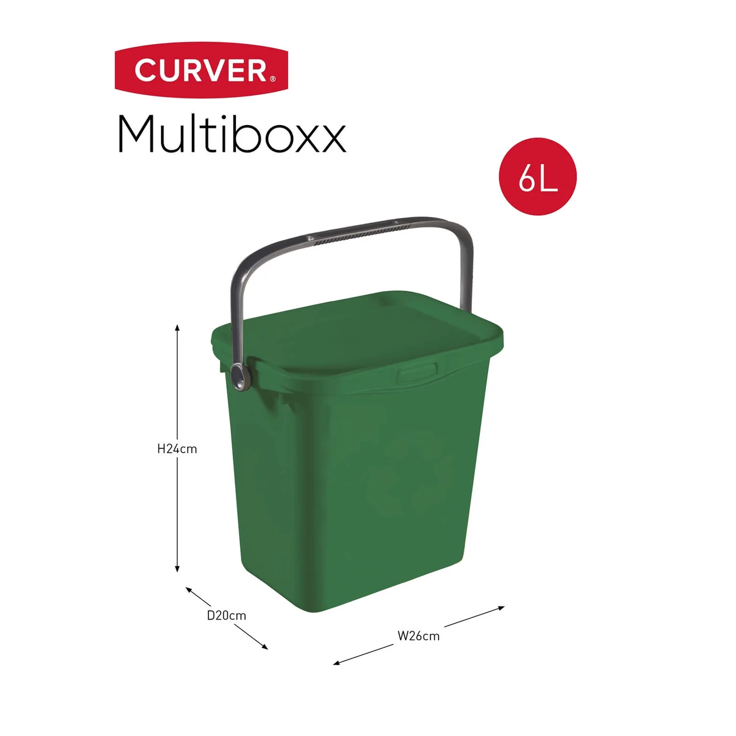 Curver Multiboxx Plastic Multi-purpose Storage Box - Green - 6L 6 Curver Multiboxx Plastic Multi-purpose Storage Box - Green - 6L - Image 6