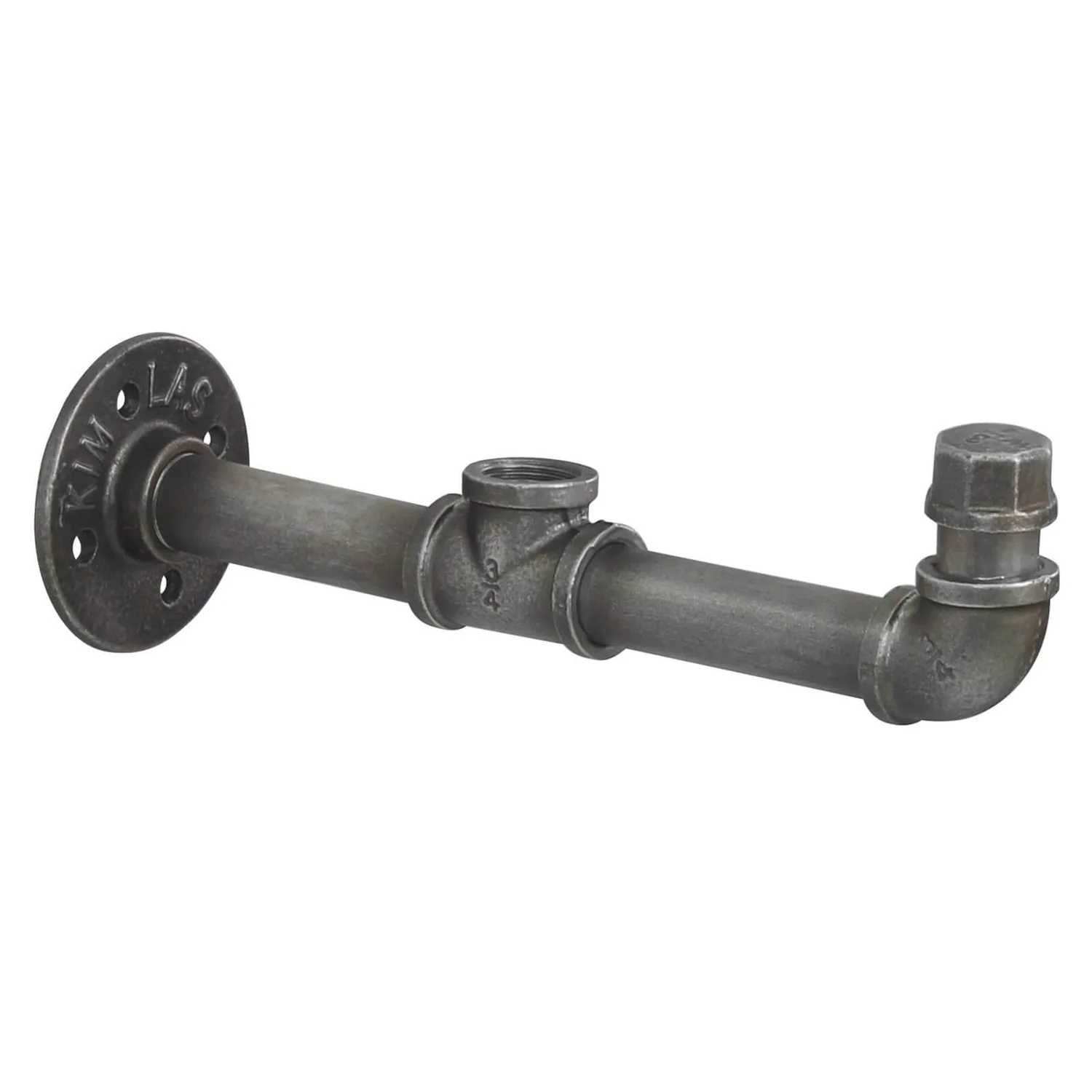None Industrial Screw Top Pipe Bracket Gun Metal 1 None Industrial Screw Top Pipe Bracket Gun Metal