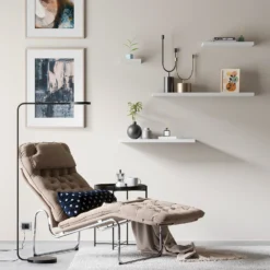 Floating Shelf - White Matt - 235 X 235 X 38mm -Curver Shop 12822017 3204887838670262