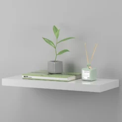 Floating Shelf - White Gloss - 600 X 240 X 38mm -Curver Shop 12822023 1594876424034480