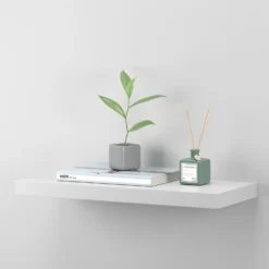 Matt White Floating Shelf - 600 X 240 X 38mm 6 Matt White Floating Shelf - 600 X 240 X 38mm -Curver Shop 12822027 1154876423405650