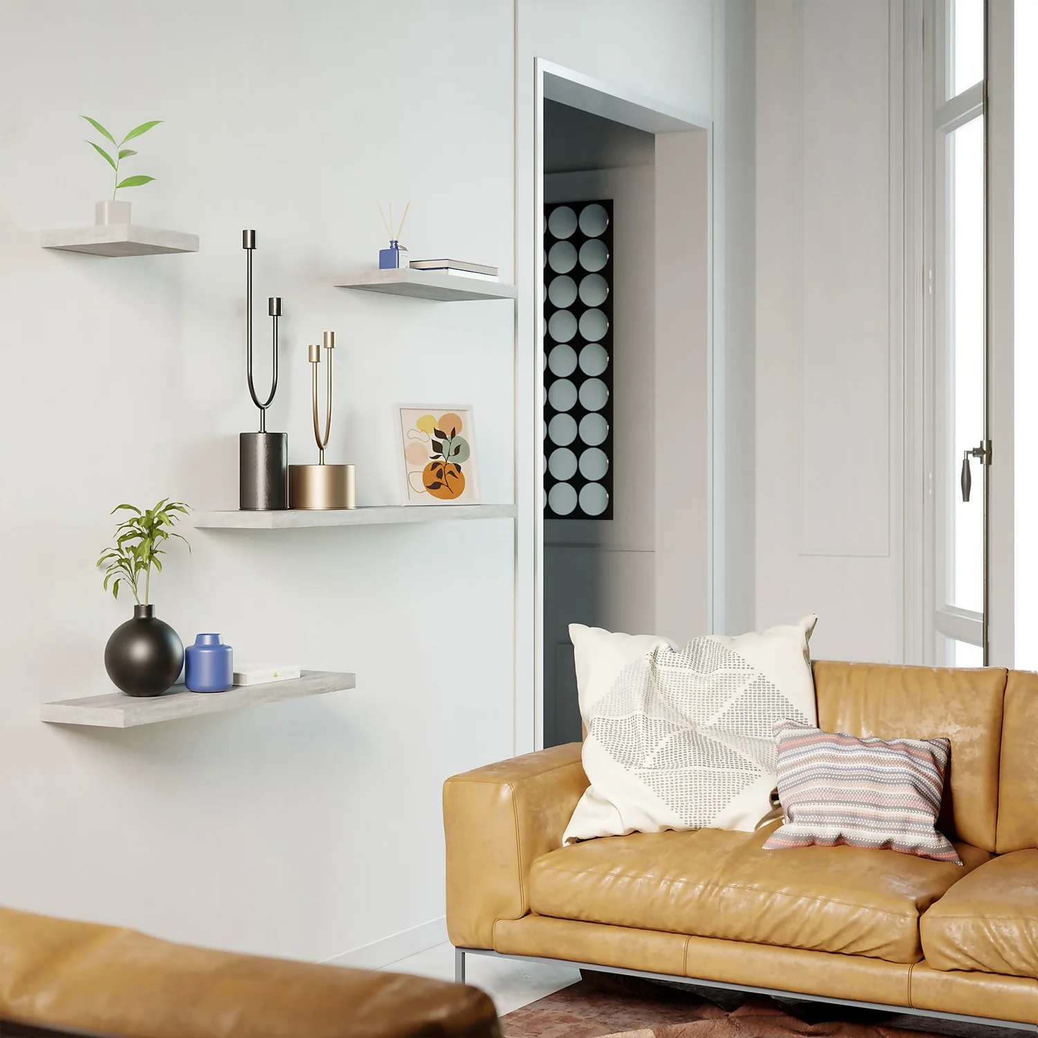 Floating Shelf - Grey Oak - 900 X 235 X 38mm 3 Floating Shelf - Grey Oak - 900 X 235 X 38mm - Image 3